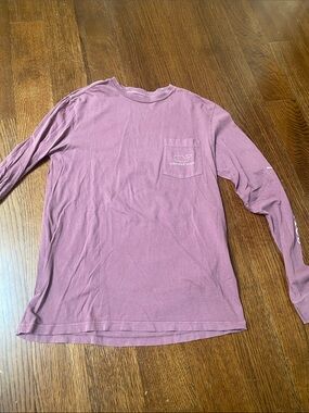 Vineyard Vines Long-Sleeve Pocket Tee in Dusty Mauve